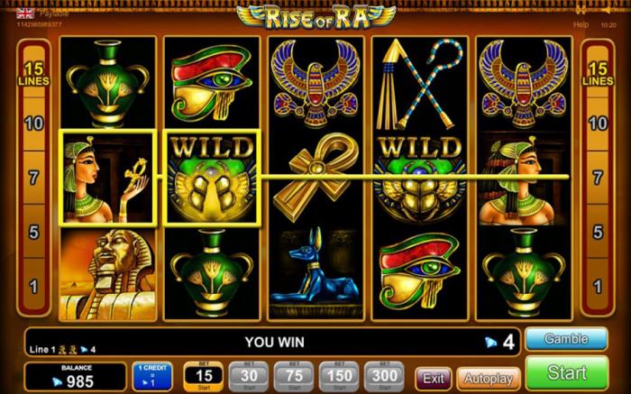 Rise of Ra EGT Progressive Jackpot Slot Game