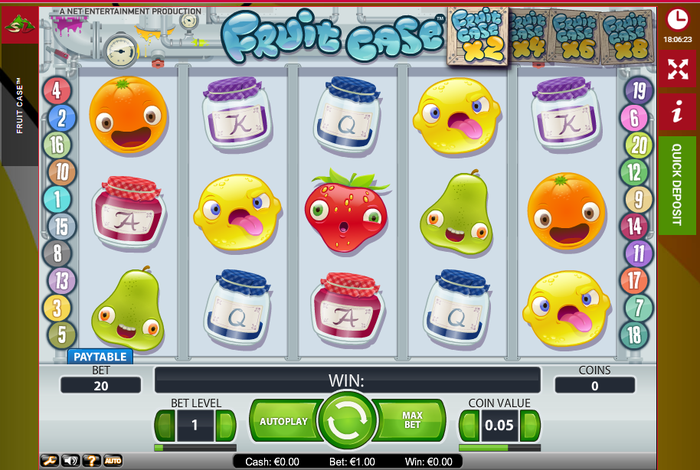 Фруктовый автомат Fruit Fruit Case от NetEnt