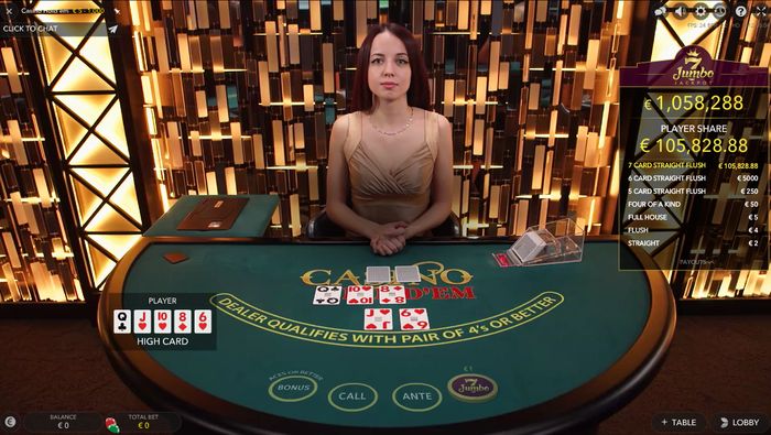 Покер с живым дилером: Evolution Gaming Casino Hold’em