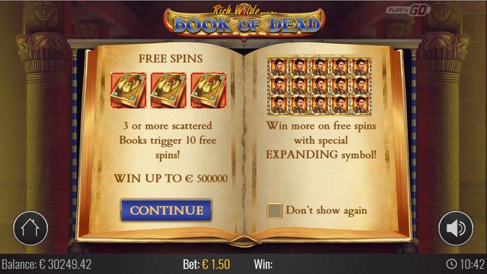 Book of Dead Slot from Play’n GO: Bonus Options
