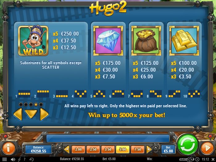 Hugo 2 Slot: Wild Symbol