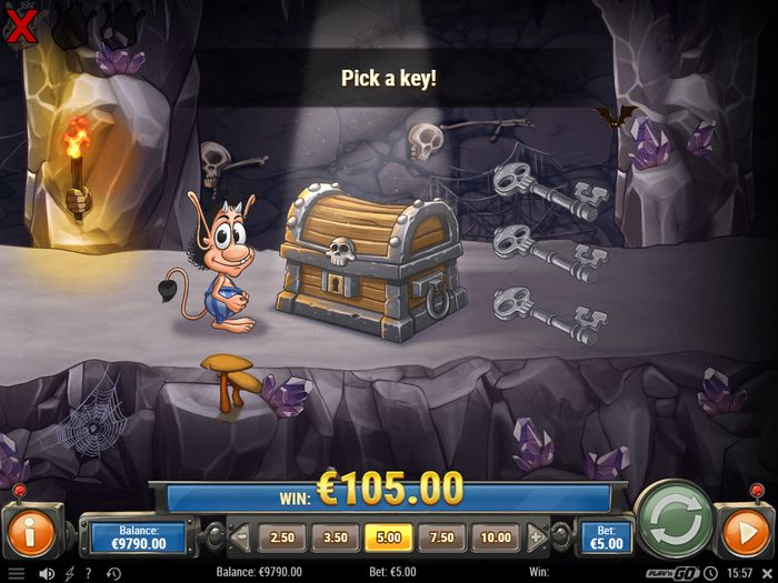 Hugo 2: Treasure Chest in Free Spin Bonus with Afskylia 