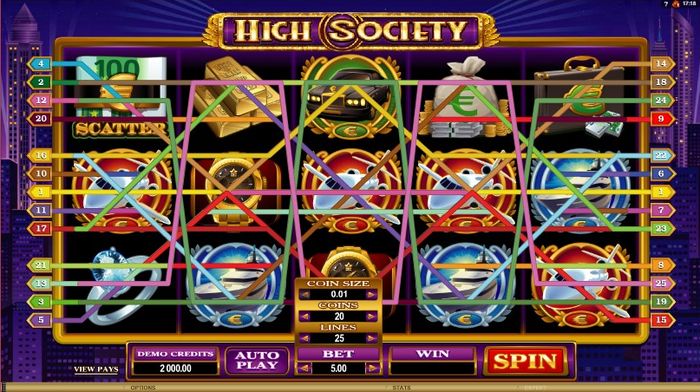 High Society Slot bet