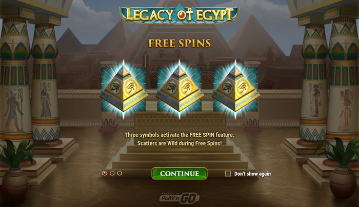 Legacy of Egypt slot: free spins